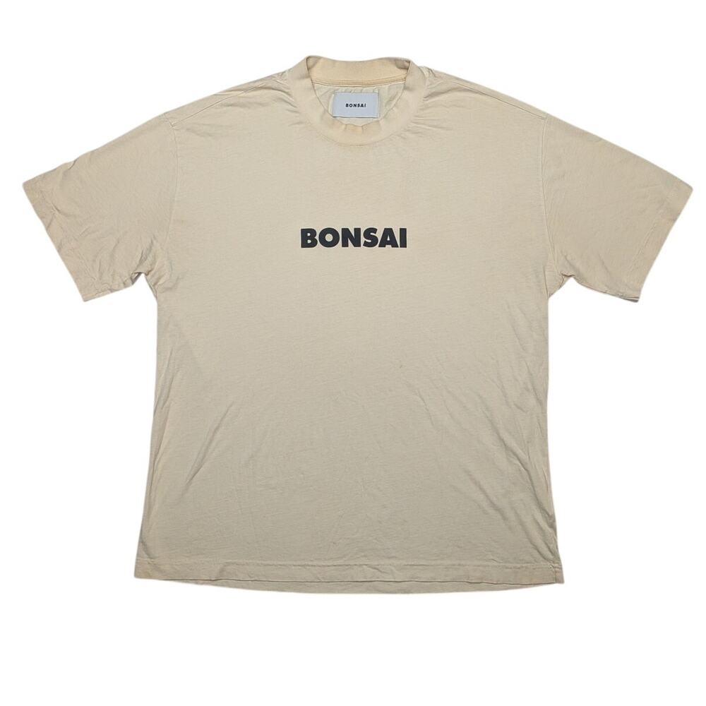Bonsai Logo Print Crewneck Short Sleeve T Shirt Men's Large Made in Italy